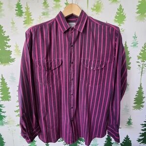 Men's Vintage Sostanza Pink Striped Shirt